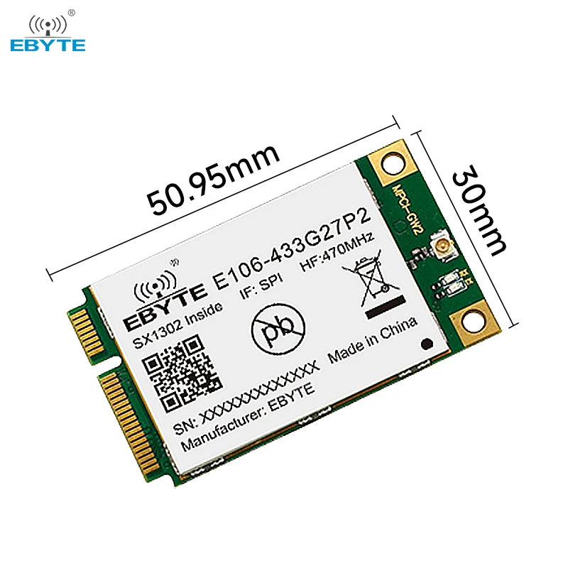 Ebyte E106-433G27P2 Lora module Sx1302 wireless Lora gateway RF SPI interface 433Mhz