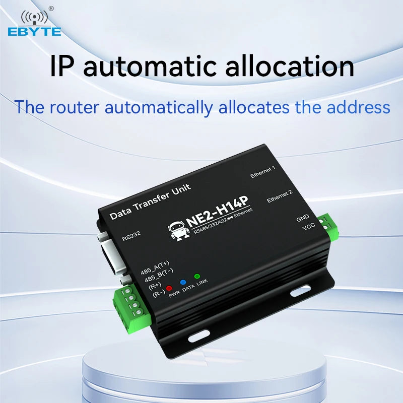 Ebyte NE2-H14P RS485/232/422 TCP/UDP MQTT HTTP IPv4 DHCP DNS IoT Gateway Mode ModBus Gateways Serial to Ethernet Serial Server