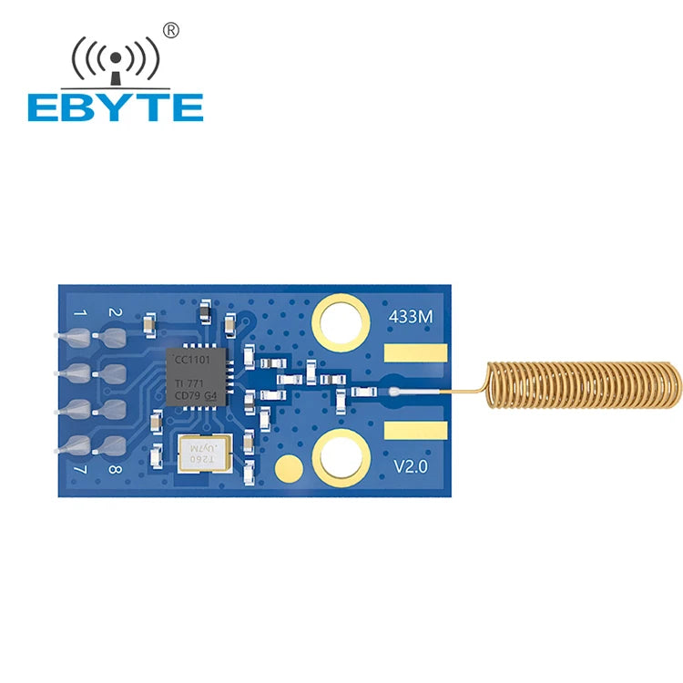 0.01$ Ebyte E07-M1101D-TH TI CC1101 chip 433MHz Rf Module SPI Low Power Spring Antenna Wireless Transmitter Receiver Module For Smart Hotel