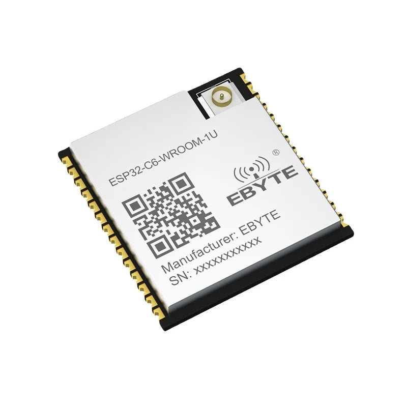 Ebyte OEM ODM ESP32-C6-WROOM-1U small size 2412~2484MHz 180m ESP32-C6 chip WiFi6+BLE5.3 MQTT protocol dual-core WiFi module