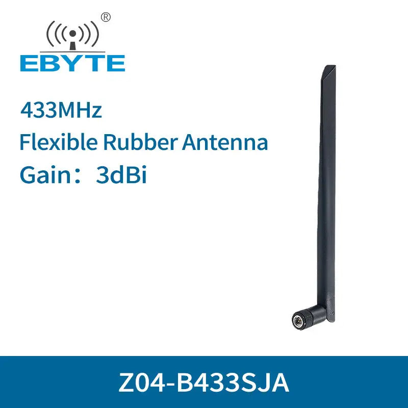 TX433-JKD-20 433Mhz straight rubber antenna communication 3dBi high gain TPEE waterproof antenna