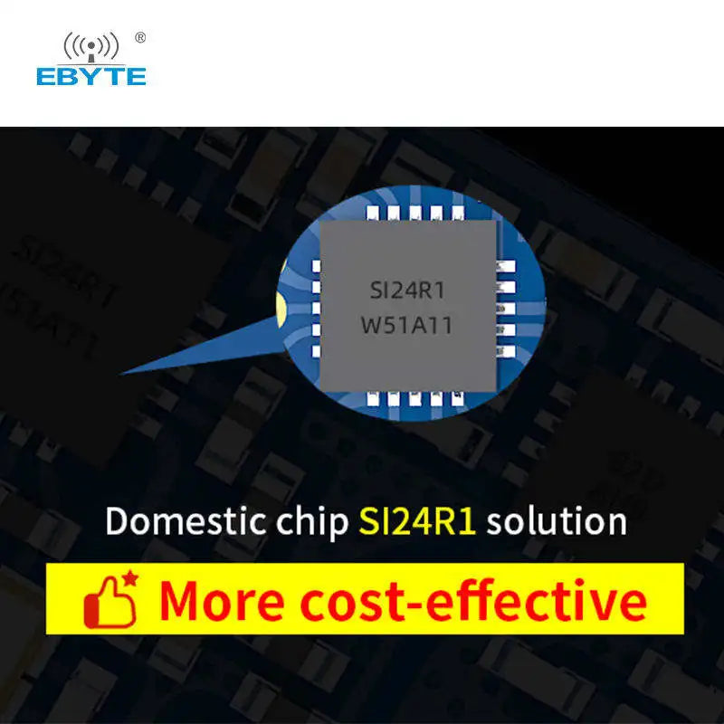 Ebyte E01C-2G4M27D 27dBm Receiver Wireless Serial Port Module SPI Si24R1 chip plug-in wireless module 2.4G Rf Module