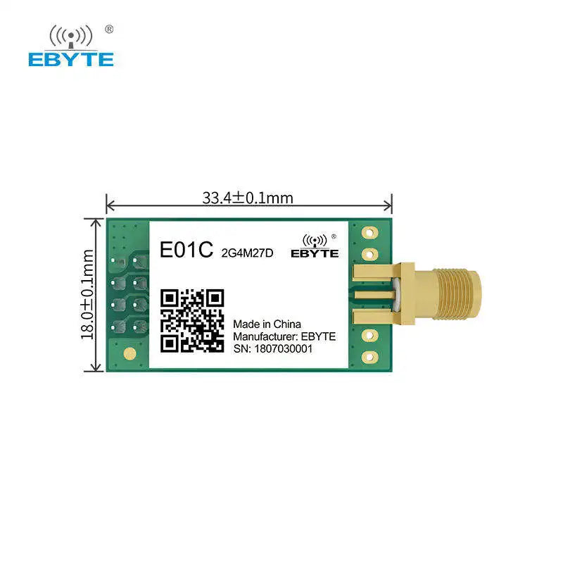 Ebyte E01C-2G4M27D 27dBm Receiver Wireless Serial Port Module SPI Si24R1 chip plug-in wireless module 2.4G Rf Module