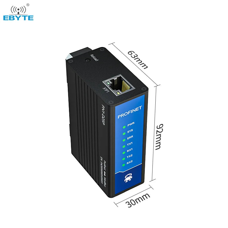 Ebyte PN1-D25P  EU CE certification Applicable to Siemens PLC RS485+RS422+RJ45 Single-port ProfiNet to ModBus Gateway RTU