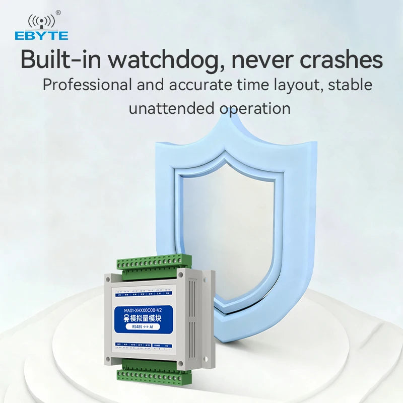 Ebyte MA01 Serial Port IO Network Module Analog signal Acquisition and Control Remote I/O Module RS485 MODBUS RTU Protocol