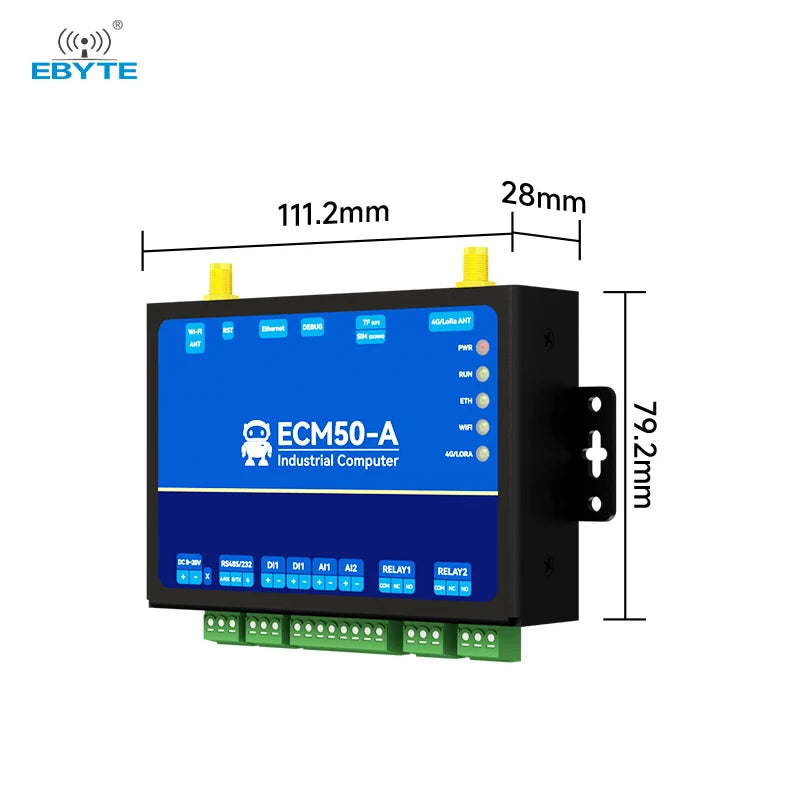 Ebyte ECM50 Series Programmable Industrial Computer Convenient Debugging Operation ESP32 Python Gateway RTU Modbus Network Port