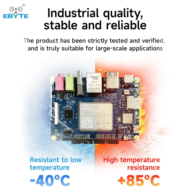 Ebyte ECB10-135A5M5M-I MPU 650MHz 512MB parallel NAND FLASH Single-core Cortex-A7 Industrial-grade devices single-board computer