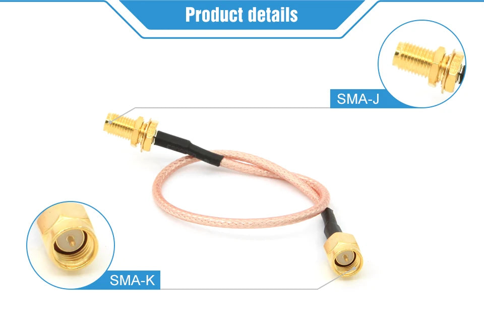 Ebyte cheap Wifi Antenna Extension Cable Line 20cm XC-SJ316SK-20 S M A Male To S M A Female Cable Connector