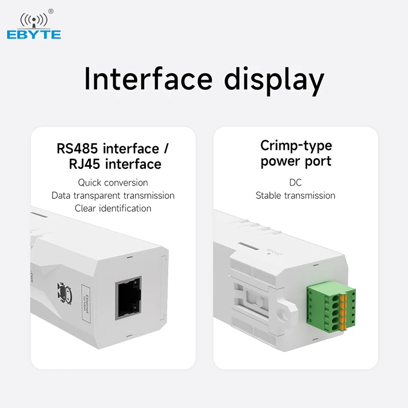 EBYTE NA111-M IoT Gateway transparent data transmission RJ45 RS485 network port Single serial port server for RS485 to Ethernet