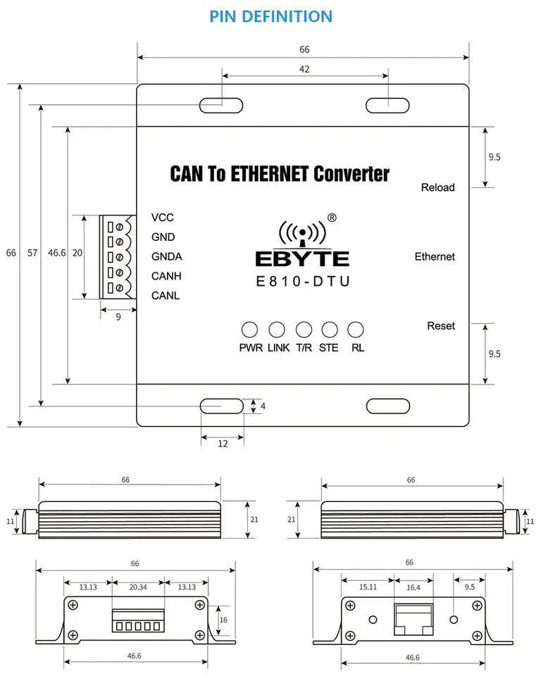 EBYTE E810-DTU (CAN-RS485) hot deals Smart Protocol Converter plc rtu RS485 and CAN bidirectional conversion modbus rtu