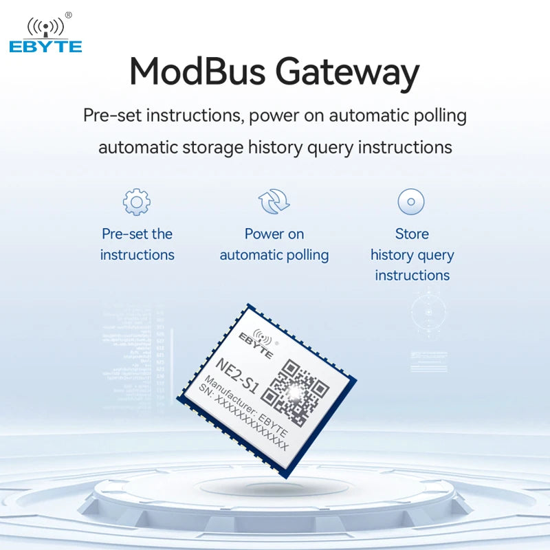 Ebyte NE2-S1 TTL serial port to Ethernet patch module modbusTCP to RTU Internet of Things MQTT communican Industrial