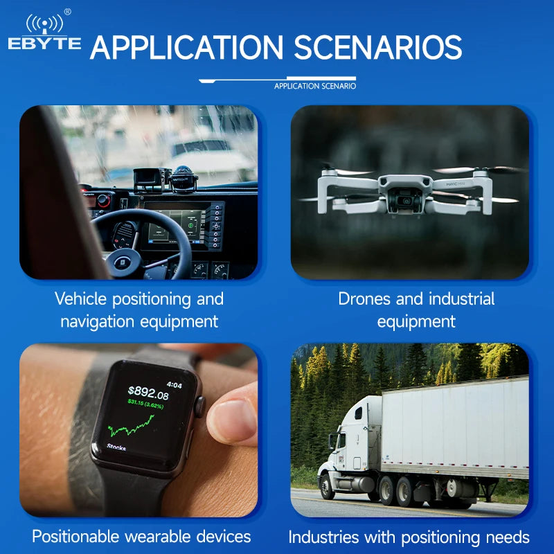 Ebyte E108-GN03BS SOC AT6668B Chip Single Beidou Satellite System Navigation Module BDS Single Beidou Positioning Module