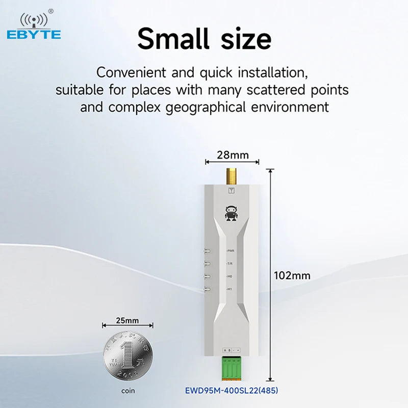 Ebyte EWD95M-433N20(485) 20dBm UART data transmission radio half-duplex transceiver Micro Wireless Data Transmission Radio