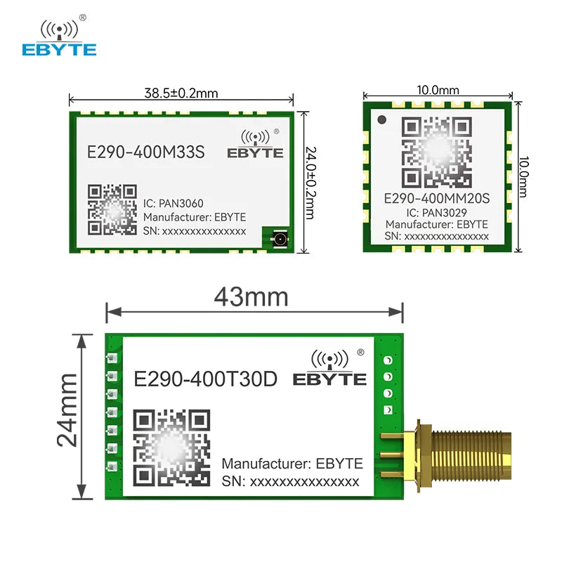 Ebyte E290 Series 433/470MHz PAN3029/PAN3060 RF Chip SX1268/SX1262 LoRa Module 20/30dBm FSK GFSK 5/10/16km Module Development Board