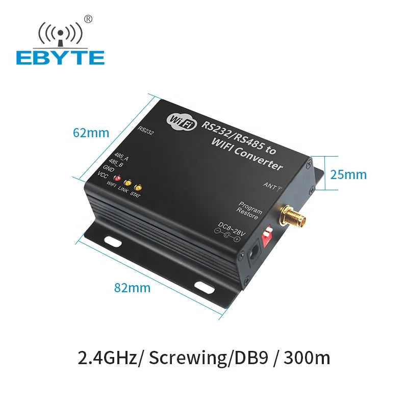 Ebyte CC3200 RS232 RS485 wi-fi data transmitter receiver E103-W02DTU 802.11b/g/n 2.4ghz industrial wifi serial server converter