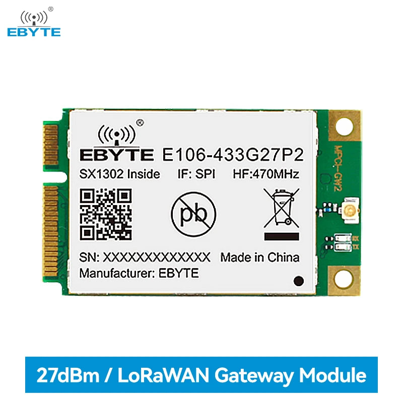 Ebyte E106-433G27P2 Lora module Sx1302 wireless Lora gateway RF SPI interface 433Mhz