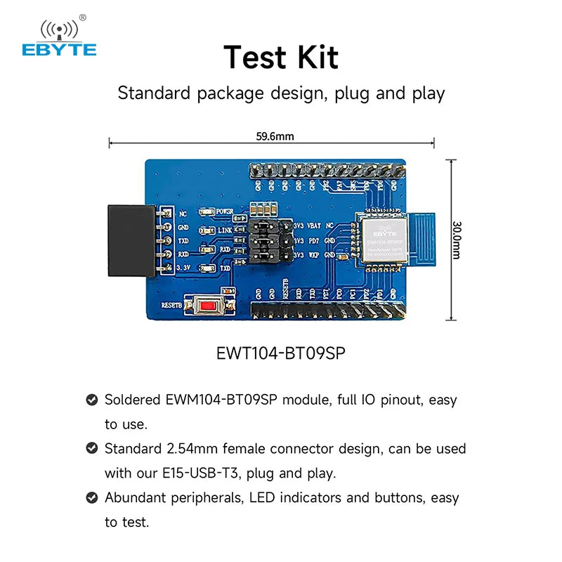 Ebyte EWT104-BT09SP BLE Low Power Crosstalk Module Test Suite BLE Module Development Board Long Distance