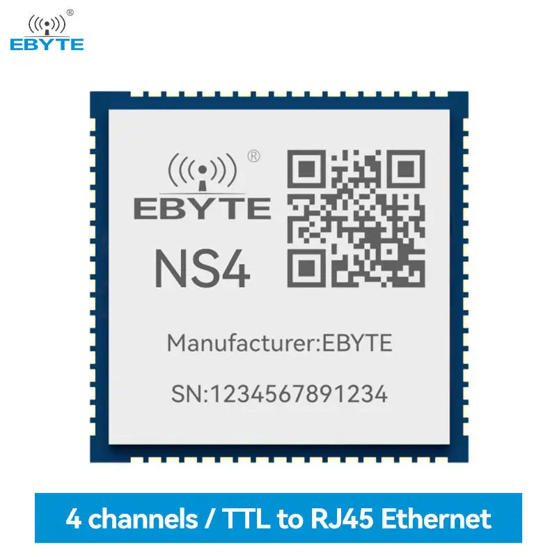 Ebyte OEM ODM NS4 UART RJ45 and TTL data transmission TCP/UDP IPv4 serial to ethernet module 3.3v Iot Module