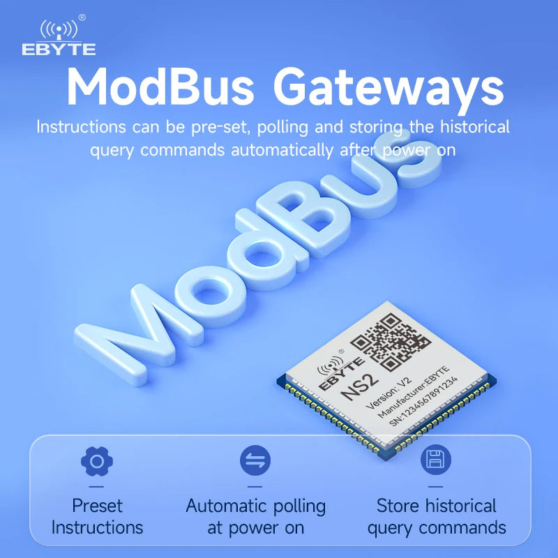 Ebyte NS2/4/8-V2-TB 2/4/8 ModBus Multi-serial Port Ethernet Module USB to TTL Serial Port to Ethernet Module Development Board