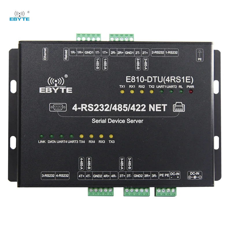 Ebyte E810-DTU(4RS1E) Modbus RTU Modbus TCP Ethernet Converter 4-Chanels RJ45 Ethernet To RS232 RS485 RS422 Serial Device Server