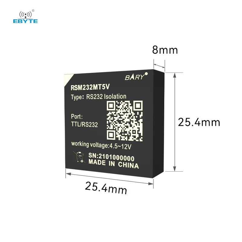 Ebyte OEM OEM RSM232MT5V new Half Duplex 0.25W 4.5-5.5V  RS232 Isolated transceiver power module