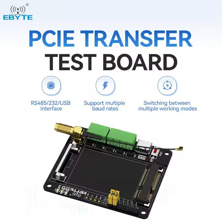 EBYTE E15-PCIE-T1 PCIE Transfer Test Board for 230/433/470/868/915MHz Lora Wireless Networking Module RS485 RS232 USB