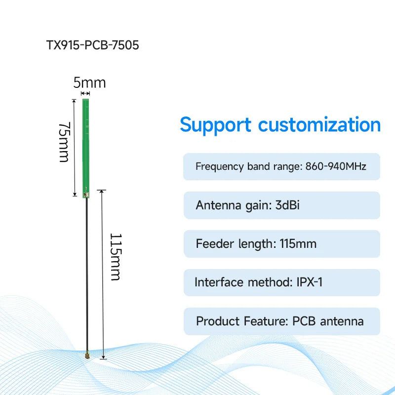 Ebyte TX915 series 868/915MHZ FPC/PCB Built-in Omnidirectional Antenna 1/2/3/3.5/4dbi Flexible Antenna Wireless Network Equipment