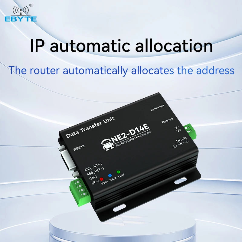 Ebyte NE2-D14E Industrial Grade RS485/232/422 MQTTC/HTTPC IoT Gateway ModBus Gateway Mode Serial to Ethernet Serial Server