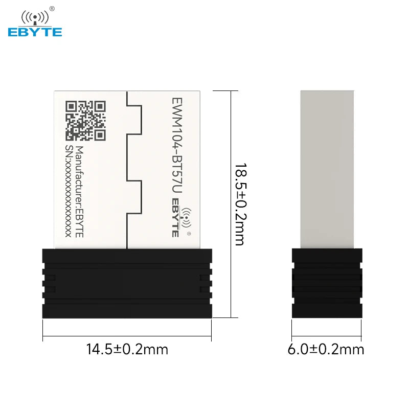 $0.1 Buy 2 ( All models Limit 2)! Ebyte EWM104-BT57U Virtual serial port module 2.4GHz data transmission master-slave BLE5.2 USB to Bluetooth adapter