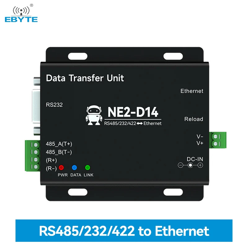 Ebyte NE2-D14 Industrial Grade RS485/232/422 MQTTC/HTTPC IoT Gateway ModBus Gateway Mode Serial to Ethernet Serial Server