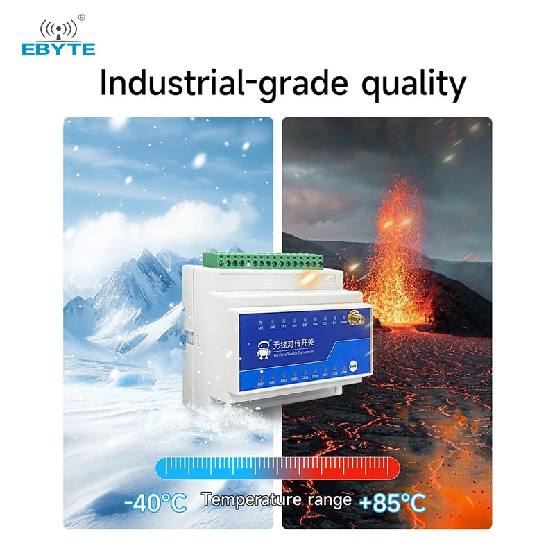 Ebyte E860-DTU(2020-400SL22)-V2 series 2/4/8 Digital Input Wireless Remote Switch Transmission 5/10km 22/30dbm LoRa Modulation 868/915MHz