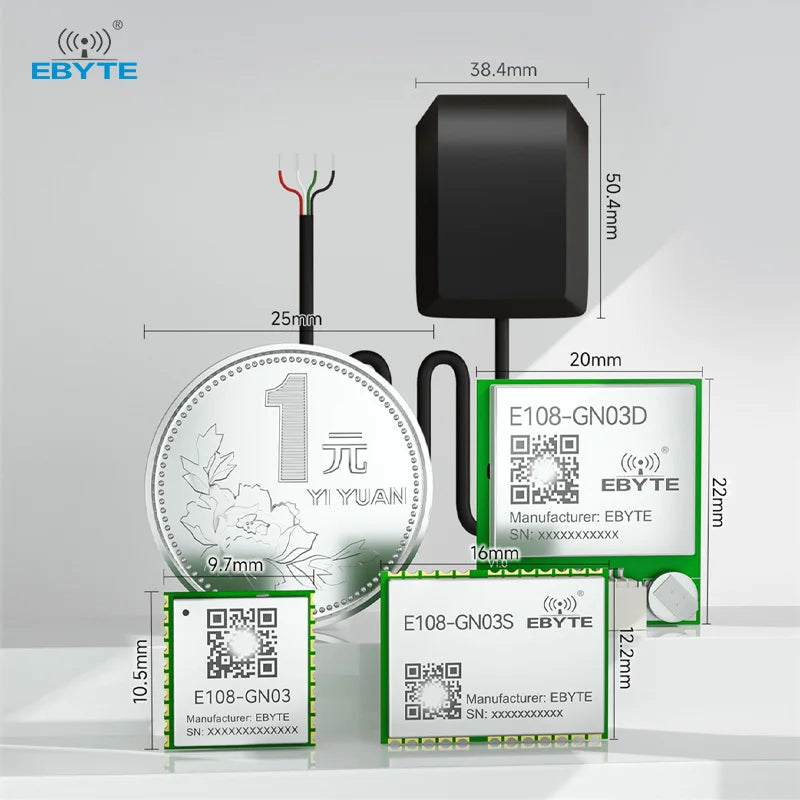 Ebyte E108-GN03 Series UART/GPIO BDS/GPS/GLONASS AT6558R GNSS Multi Mode Satellite Positioning and Navigation Module Test Suite