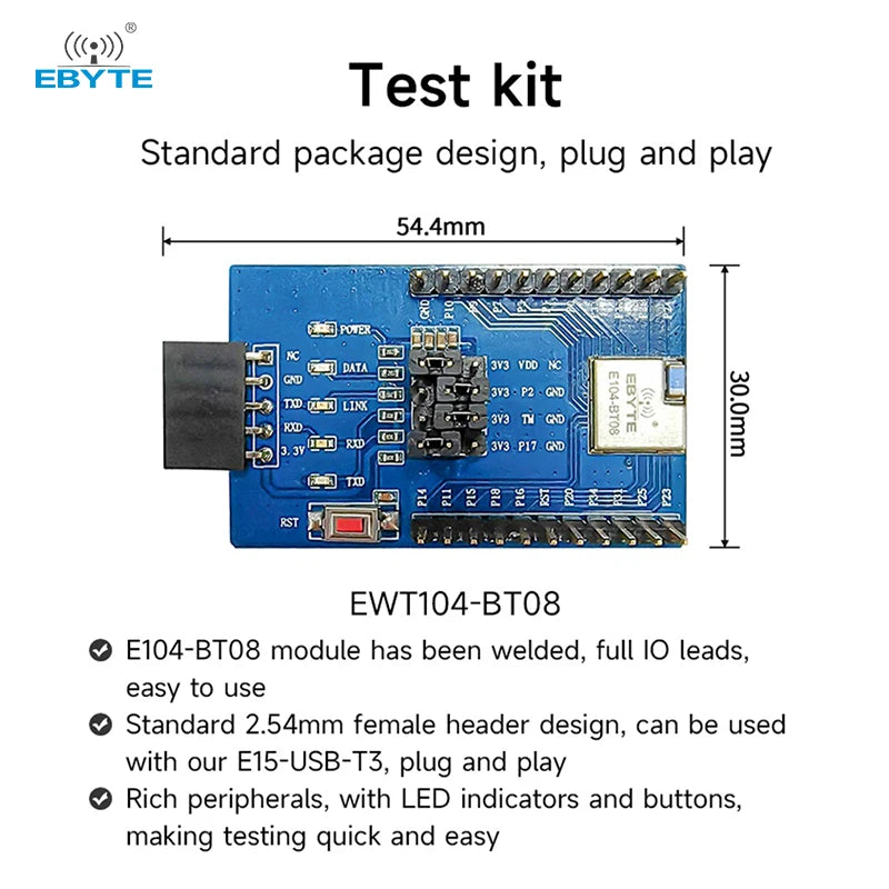 Ebyte EWT104-BT08 Wireless Serial Port Module BLE Test Suite UART BLE Module Development Board Long Distance