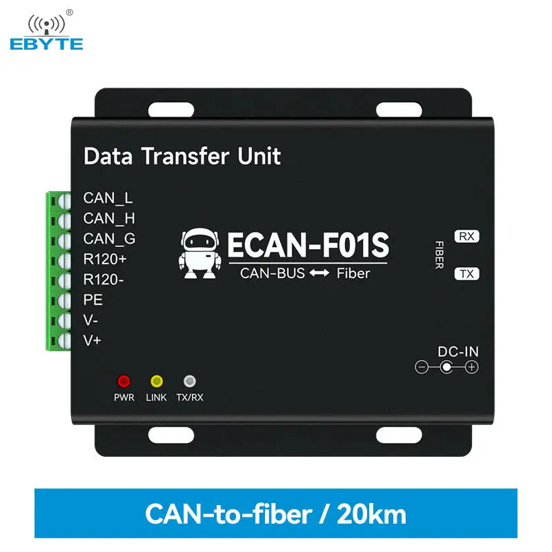 Ebyte OEM/ODM ECAN-F01S CAN2.0 to fiber converter Optical transceiver CAN-BUS to optical cat two-way transparent transmission