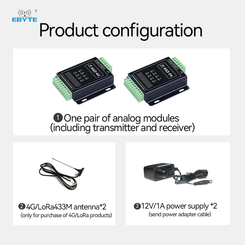 Ebyte OEM/ODM K62-DL20 cheap 4000m RS485/LoRa Wireless Spread Spectrum Point-to-point 4-20mA analog transmission module