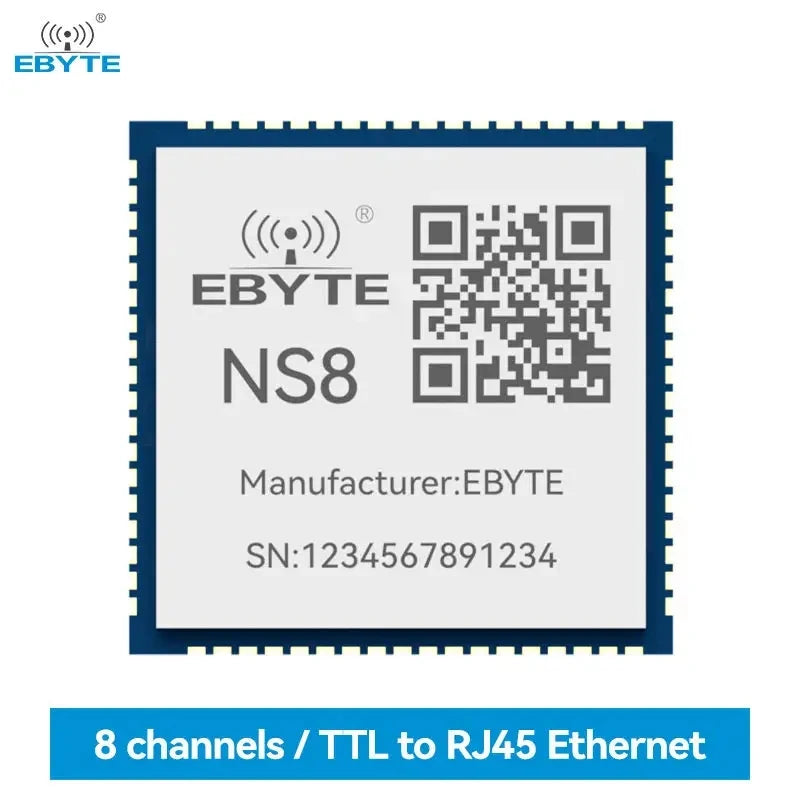 Ebyte NS8 RJ45 and TTL data transmission TCP/UDP IPv4 serial to ethernet module Uart To Ethernet Module