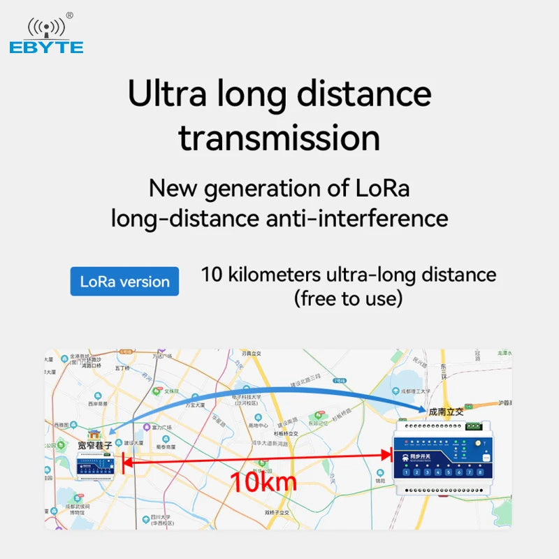 E860-DTU(2020-400SL) Ebyte RS485 Wireless Switch Remote Transmission Synchronous Control LoRa Modulation Technology