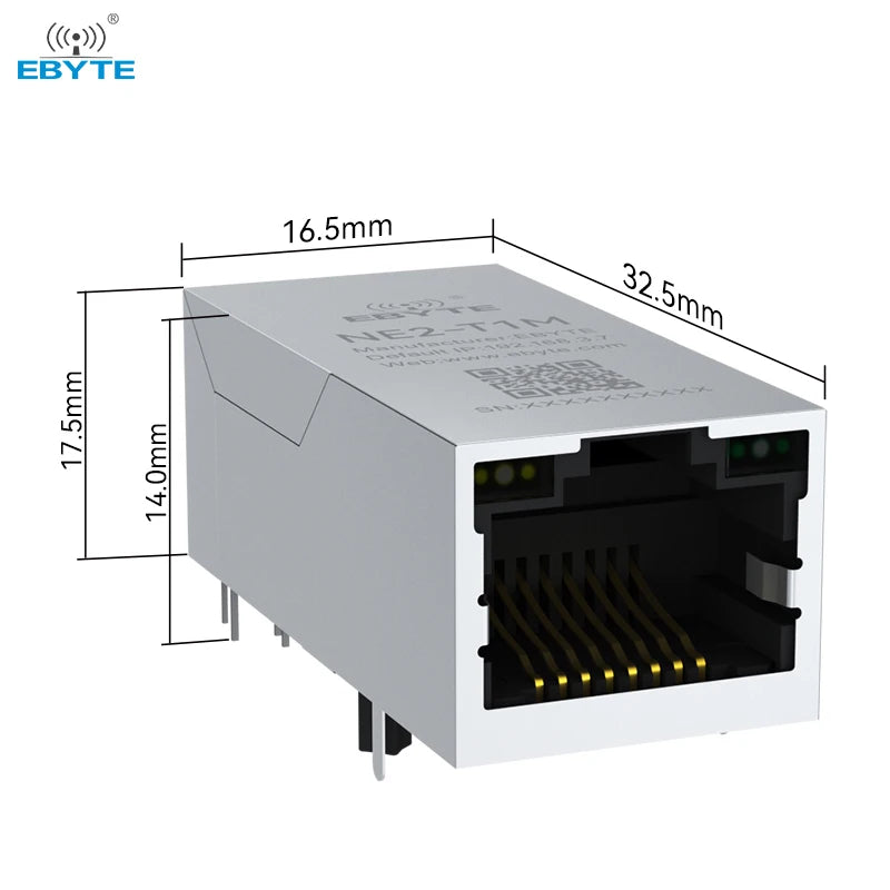 Ebyte NE2-T1M Super Ethernet Port RJ45 Ethernet Modbus Gateway TCP to RTU Internet of Things TTL Serial to Ethernet Module