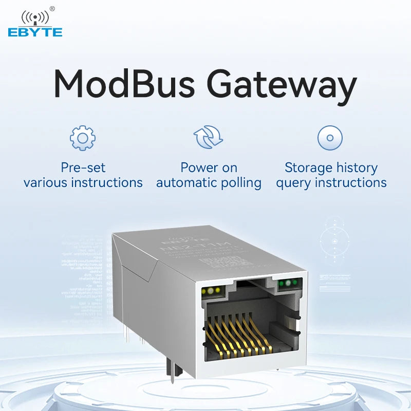 Ebyte NE2-T1M Super Ethernet Port RJ45 Ethernet Modbus Gateway TCP to RTU Internet of Things TTL Serial to Ethernet Module