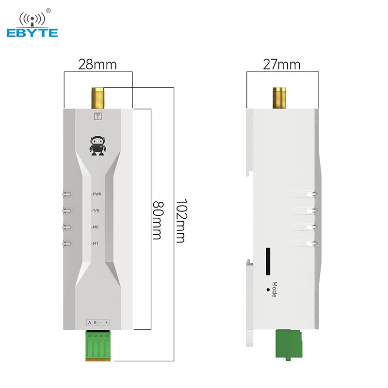 Ebyte EWD95M-400SL22(485)  Anti-interference 22dBm 5km 433MHz LORA GFSK Miniature DTU RS485/RS232 Data Transmission Radio