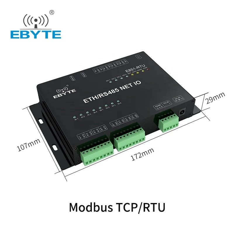 MODBUS Agriculture Iot E851-RTU(4440-ETH) 12 Channel Analog Digital Relay Output Ethernet Data Acquisition Control Module RS485