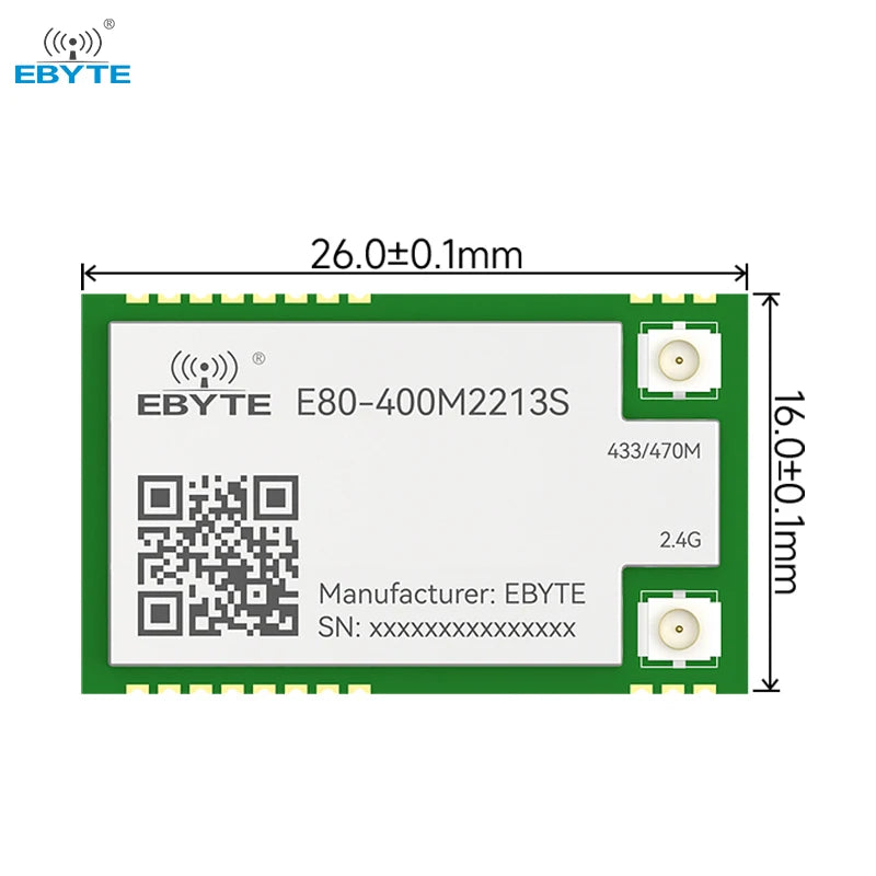 Ebyte E80-400M2213S Semtech multi-band LoRa LR1121 chip 21.5/13dBm 433M/2.4GHz LoRa dual-band wireless RF transceiver module