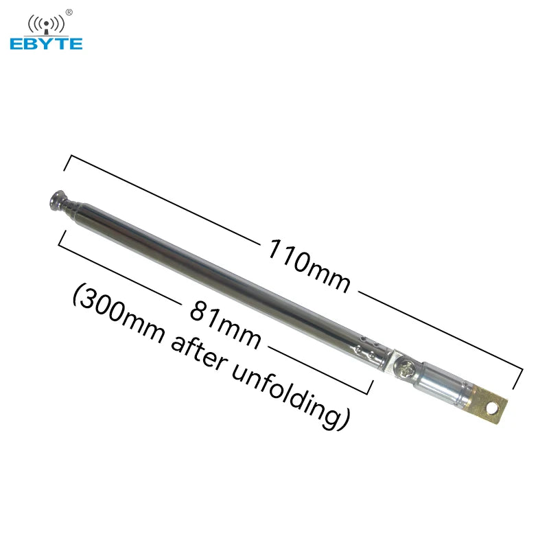 EBTYE TX-LGHX-5273 70-500MHZ FM Frequency Range Threaded Rod Radio Foldable Antenna Enhancing the radio's FM Signal