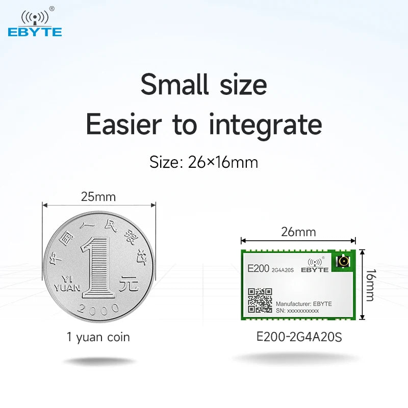 Ebyte E200-2G4A20S wireless audio module low power consumption 2.4G serial port integrated transceiver two-way transmission