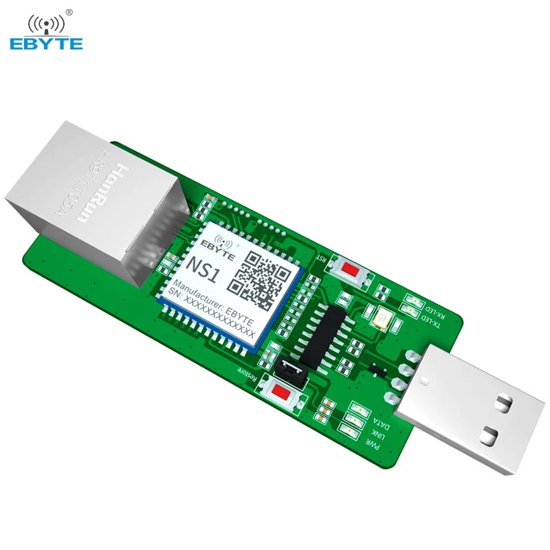 Ebyte OEM ODM In-house factory production Small size NS1-TB RJ45 and TTL data transmission serial to ethernet module