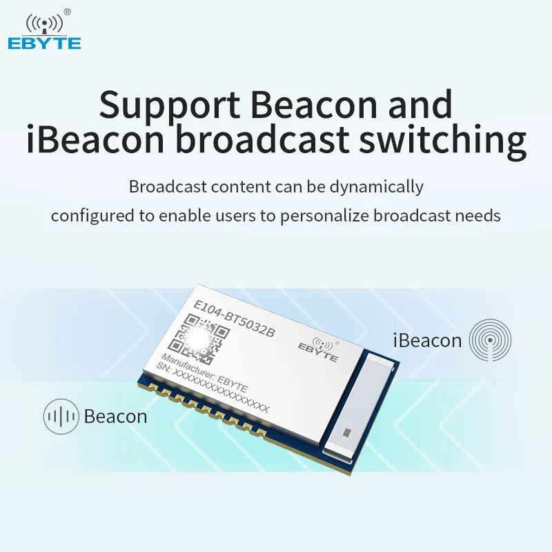 EBYTE E104-BT5032B Long distance low power 2.4GHz serial transceiver BLE5.0 RF transceiver Serial to Blee module