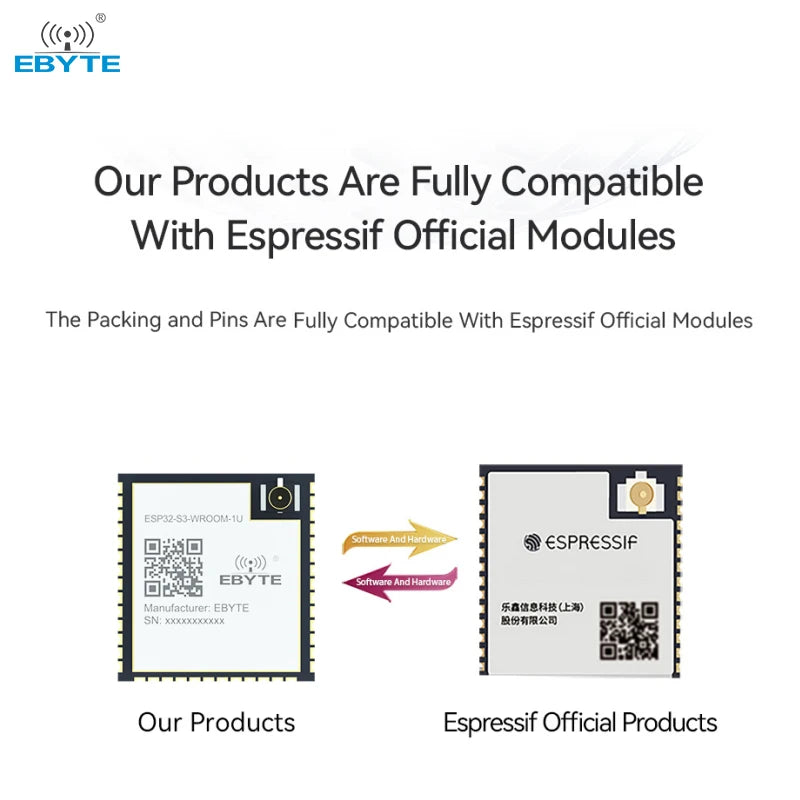 ESP32-S3-WROOM-1U Bt Ble Wifi Module Mcu Esp32-s3-wroom Dual-core Bluetooth WiFi module Ble 5.0 Esp32-s3-wroom-1 Esp32-s3