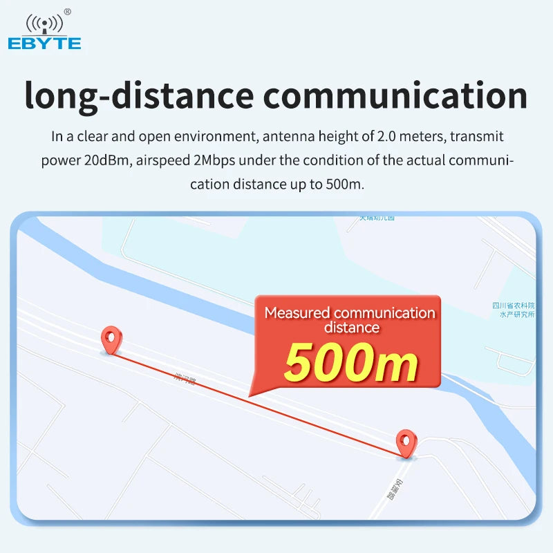 EBYTE E104-BT5032B Long distance low power 2.4GHz serial transceiver BLE5.0 RF transceiver Serial to Blee module