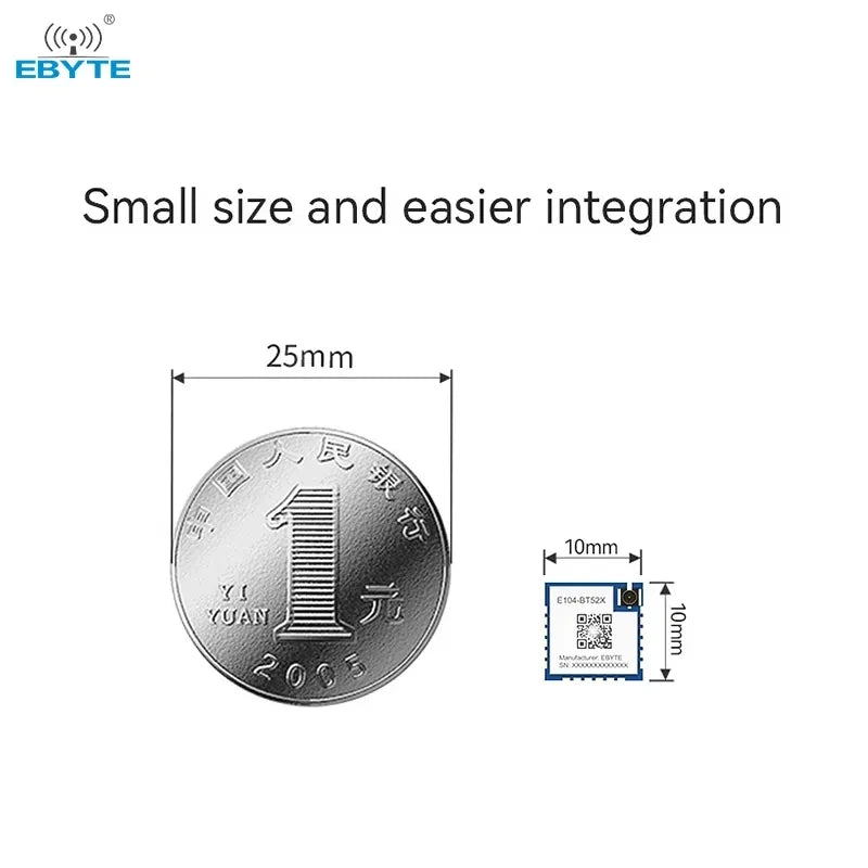 Ebyte E104-BT52X DA14531 chip 2.4GHz Small size and low power consumption ble blue tooth module ble 5.0 wireless module