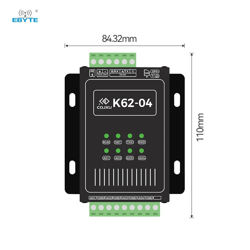 Ebyte OEM/ODM K62-DL20 cheap 4000m RS485/LoRa Wireless Spread Spectrum Point-to-point 4-20mA analog transmission module